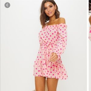 PLT pink polka dot dress